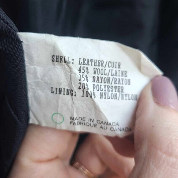 Vintage Dual Control Wool Blend & Leather Mens Jacket Grandpa Downtown Coat MED - Picture 3 of 9